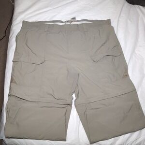 Columbia PFG Convertible Hiking Cargo Pants / Shorts Ripstop Nylon Sz 2XL
